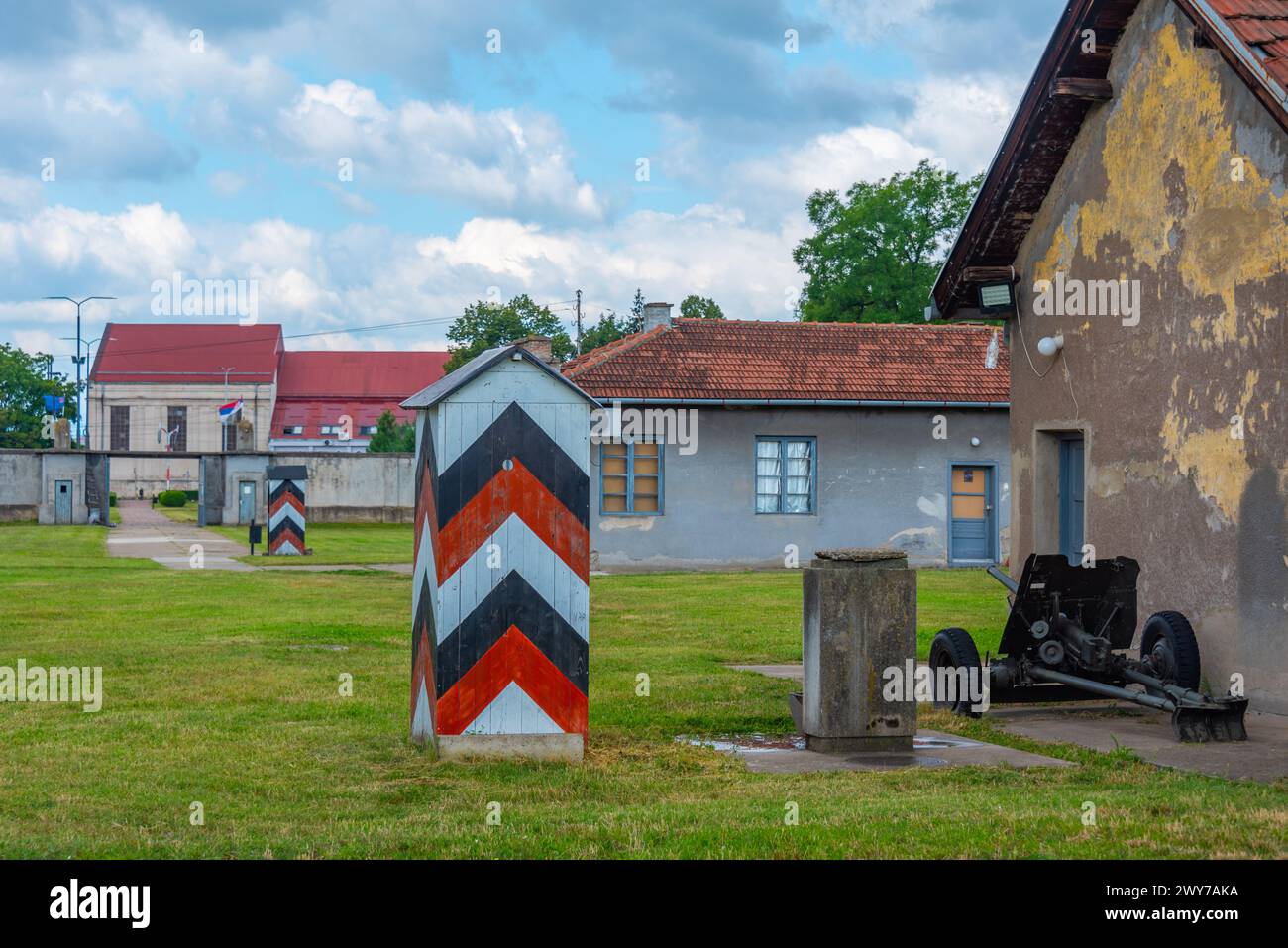 Campo di concentramento della Croce Rossa a Nis, Serbia Foto Stock