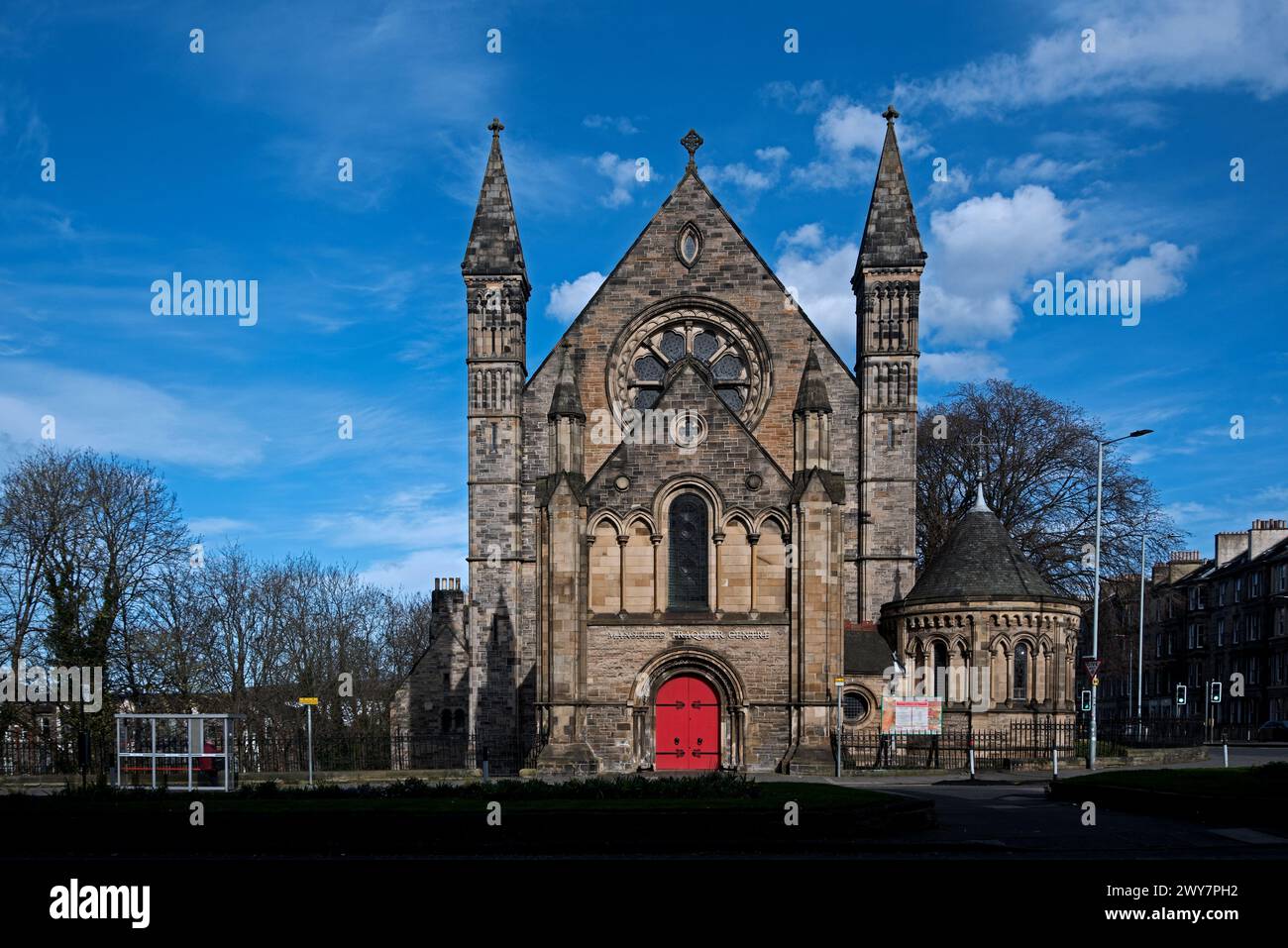 Vista esterna del Mansfield Traquair Centre, un luogo unico per matrimoni, feste o eventi aziendali ai margini della città nuova di Edimburgo. Foto Stock