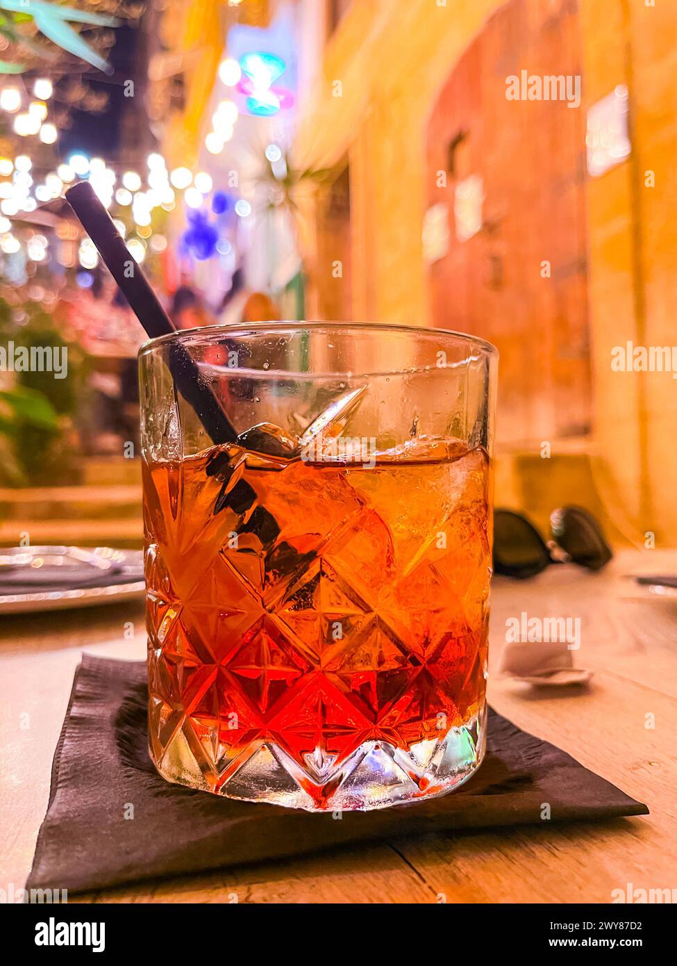 Cocktail dopo cena a Malta Foto Stock