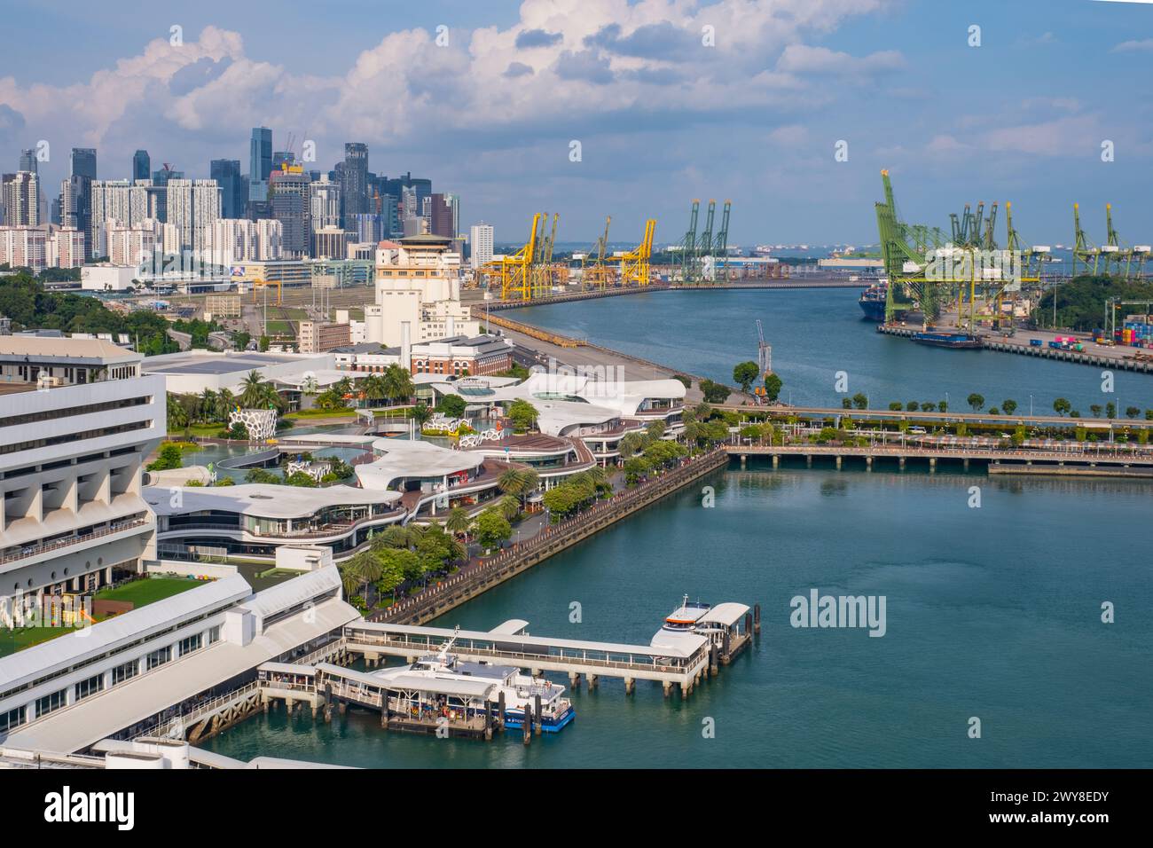 Il fronte del porto, Singapore Foto Stock
