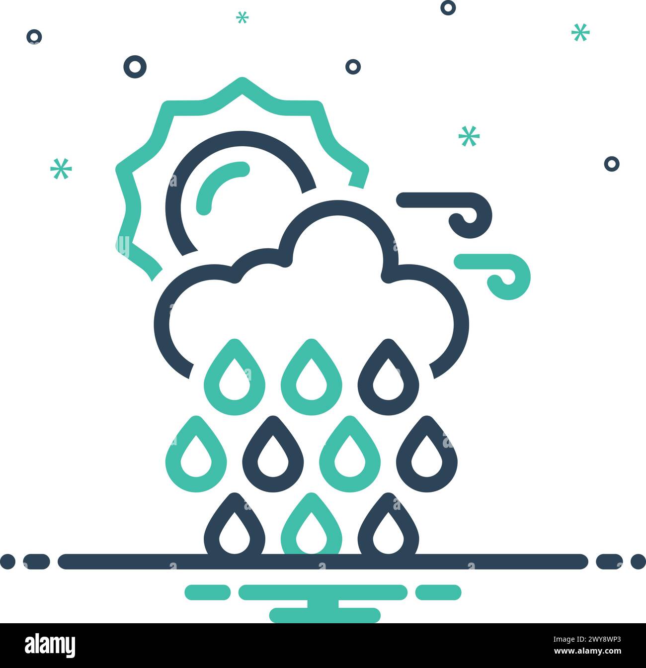 Icona per il meteo, la stagione Illustrazione Vettoriale
