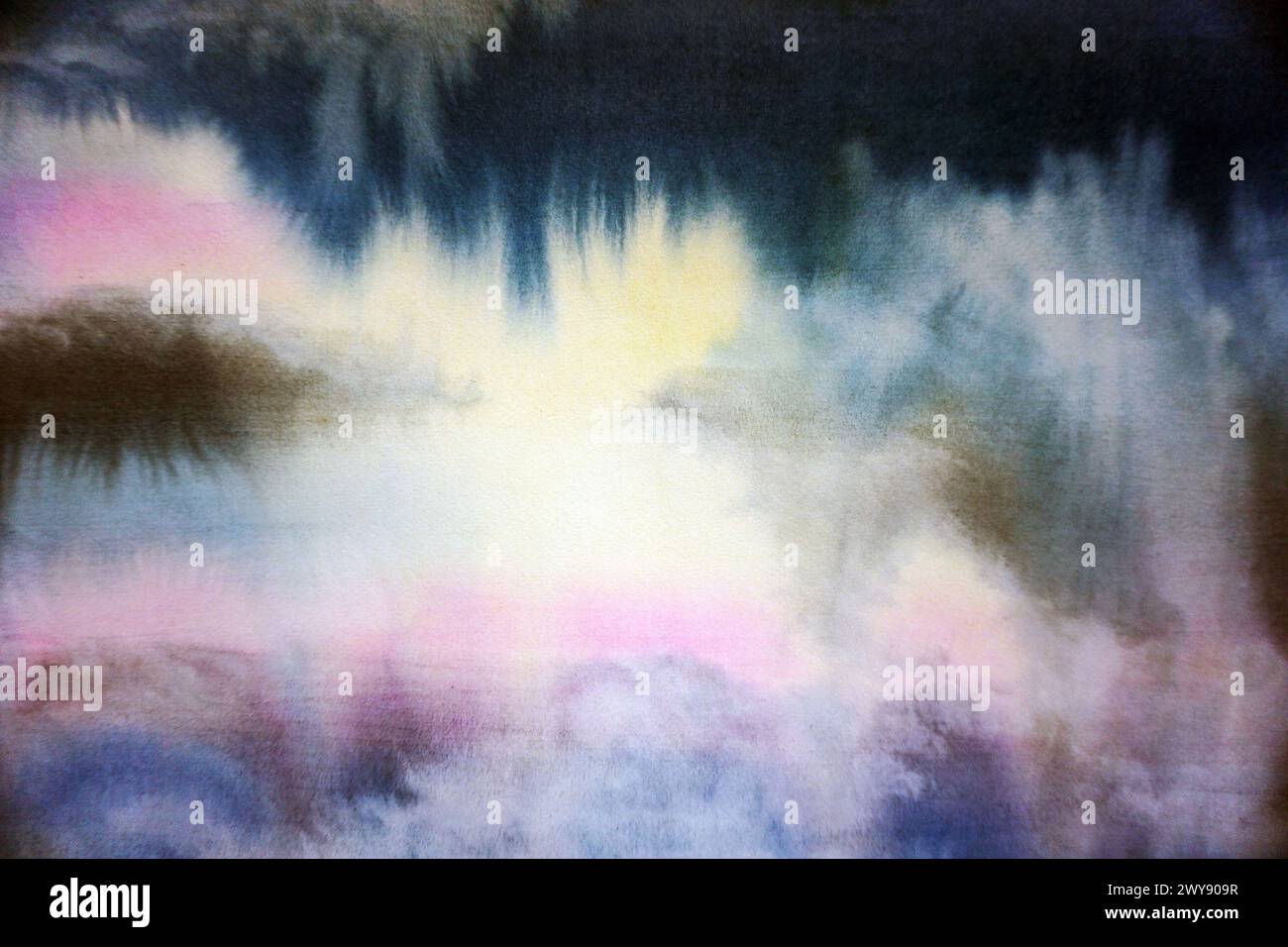 tratto pennello sfondo originale di pittura ad acquerello espressionismo astratto per la progettazione Foto Stock