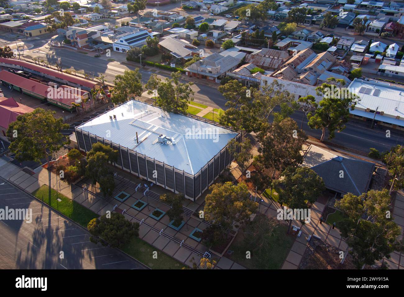 Antenna dell'edificio del Consiglio comunale di Broken Hill, New South Wales, Australia Foto Stock