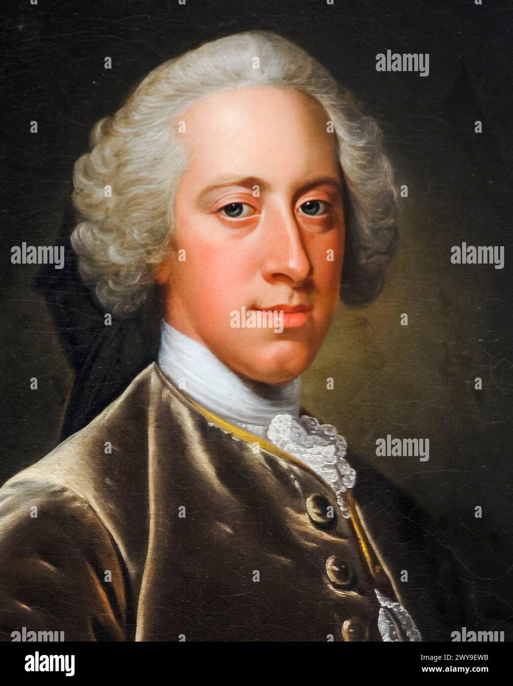 William Cavendish, IV duca di Devonshire (1720-1764), politico Whig e primo ministro della Gran Bretagna 1756-1757, ritratto a olio su tela dopo Thomas Hudson, 1740-1764 Foto Stock