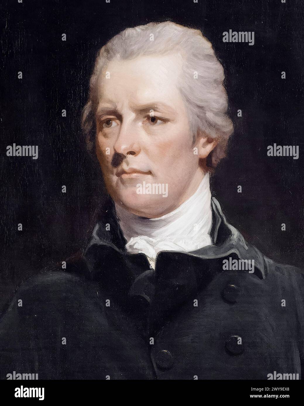 William Pitt il giovane (1759-1806), primo ministro della Gran Bretagna 1783-1800, primo ministro del Regno Unito gennaio-marzo 1801 e 1804-1806, ritratto a olio su tela di John Hoppner, 1806-1810 Foto Stock