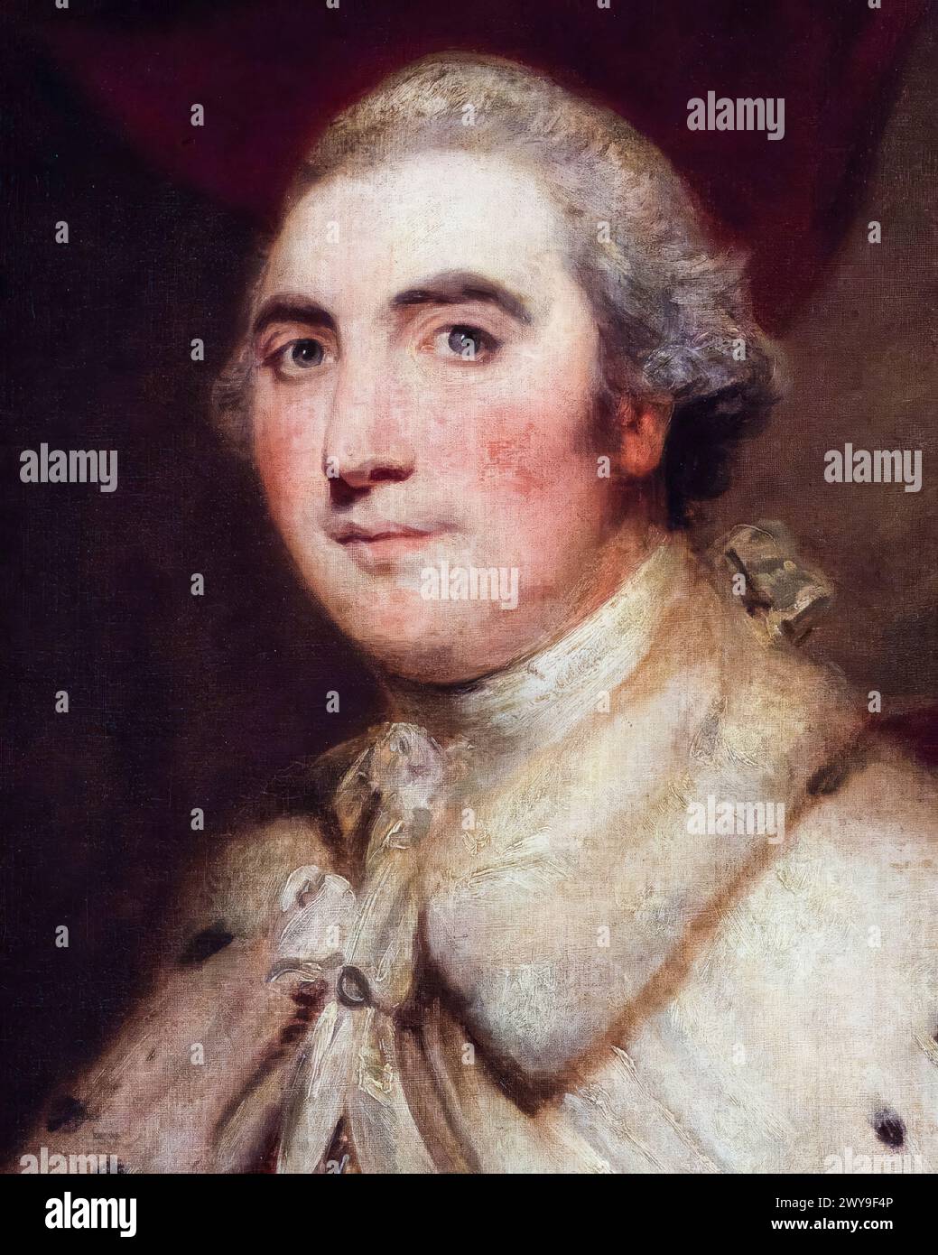 William Petty, II conte di Shelburne (1737-1805), politico Whig anglo-irlandese e primo ministro della Gran Bretagna 1782-1783, ritratto dipinto ad olio su tela dopo Sir Joshua Reynolds, 1766-1799 Foto Stock