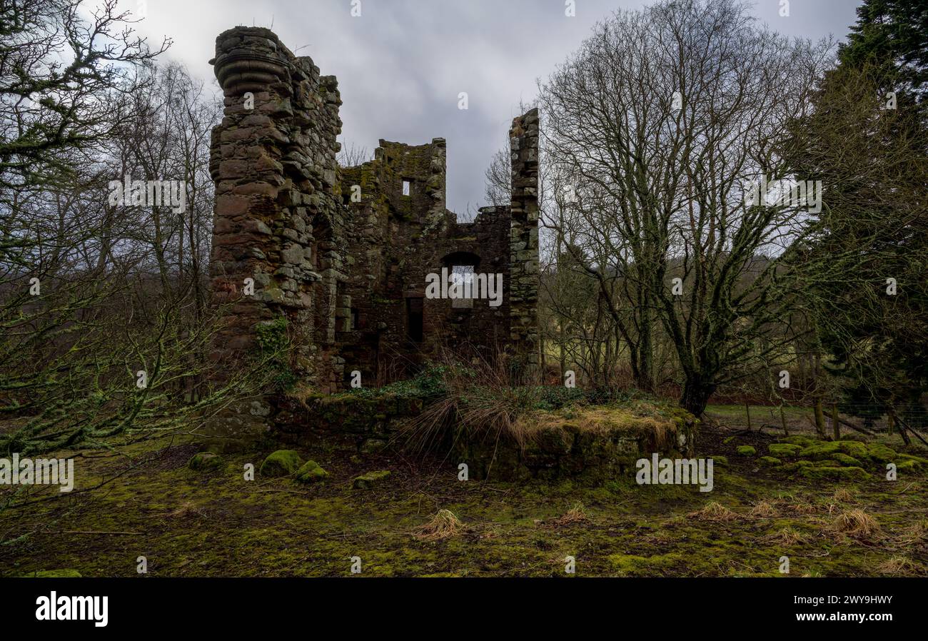 Castello di Corse vicino a Lumphanan nell'Aberdeenshire, Scozia Foto Stock