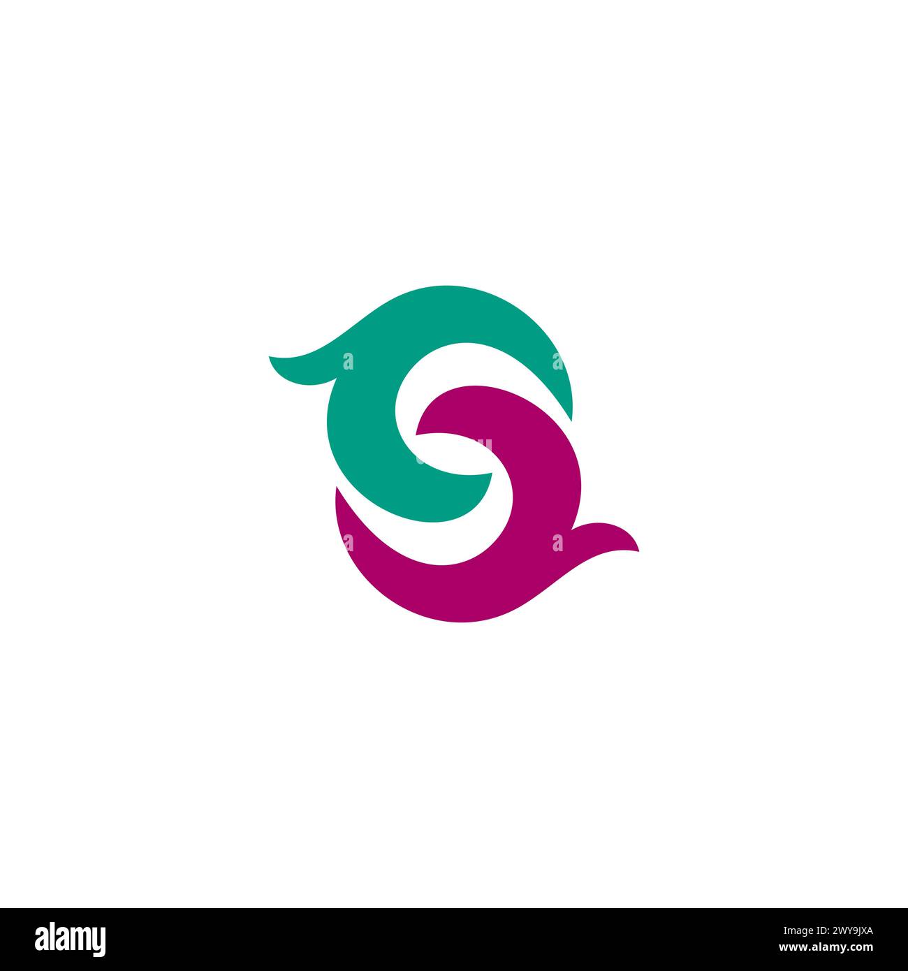 Logo S Circle. Vettore icona lettera S. S Logo iniziale Illustrazione Vettoriale