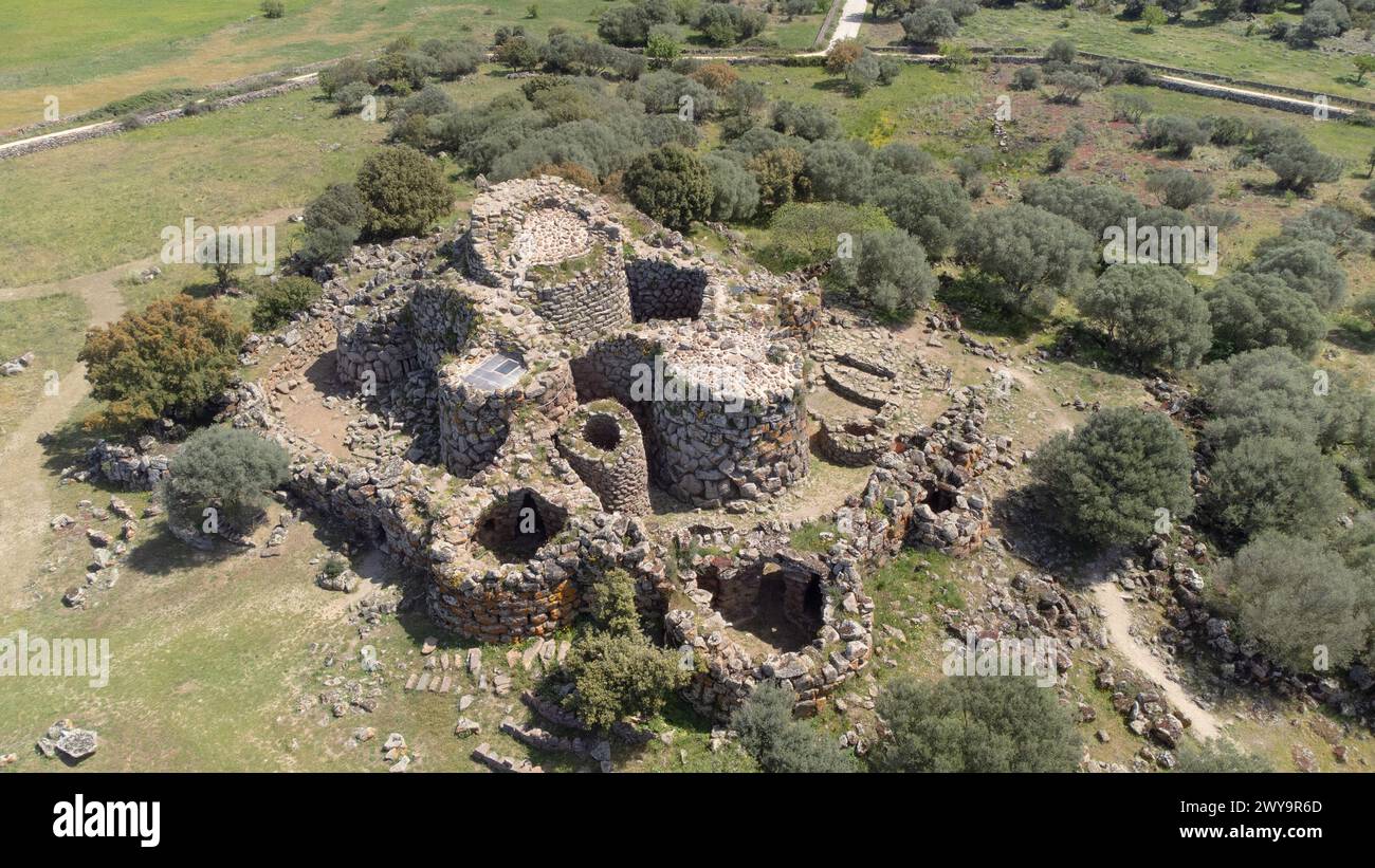 Nuraghe Arrubiù, il monumento nuragico rosso gigante con 5 torri nel comune di Orroli Foto Stock