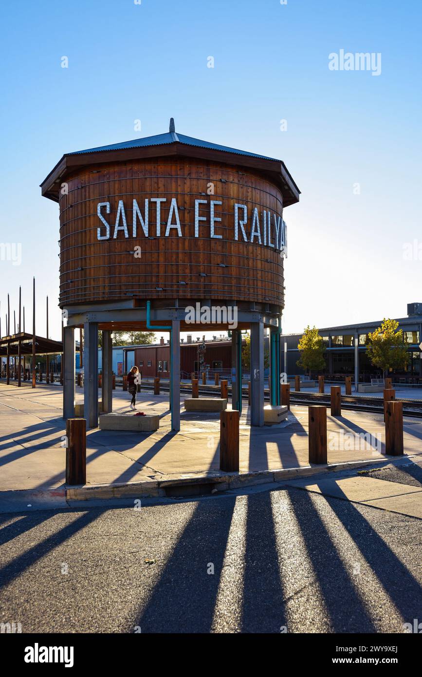 Sante Fe Rail Yard a Old Santa Fe, New Mexico Foto Stock