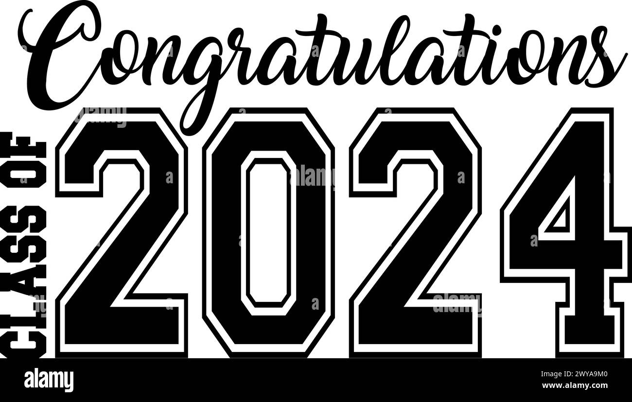 2024 Congratulazioni Classe di 2024 Foto Stock