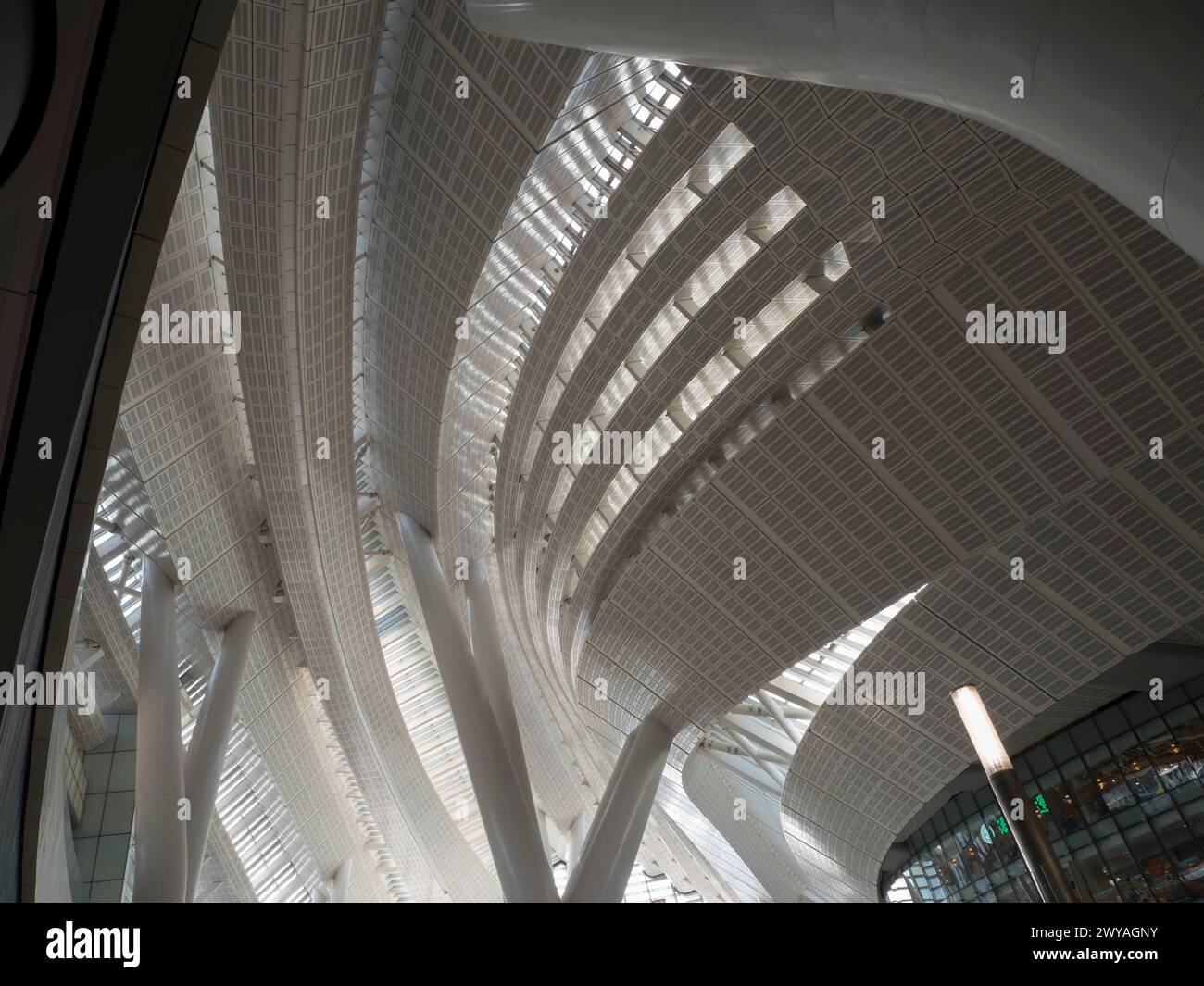 China, Hong Kong, West Kowloon Station interno Foto Stock