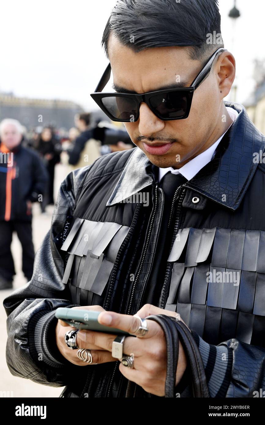 Streetstyle alla Paris Fashion Week - DIOR Show - Parc des Tuileries - Parigi, Francia Foto Stock