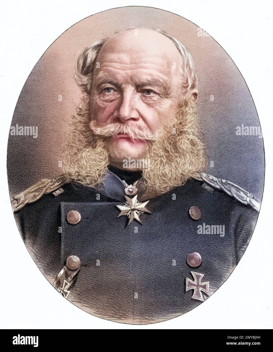 Guglielmo i, Wilhelm Friedrich Ludwig, 1797-1888, deutscher Kaiser, Historisch, Digital restaurierte Reproduktion von einer Vorlage aus dem 19. Jahrhund Foto Stock