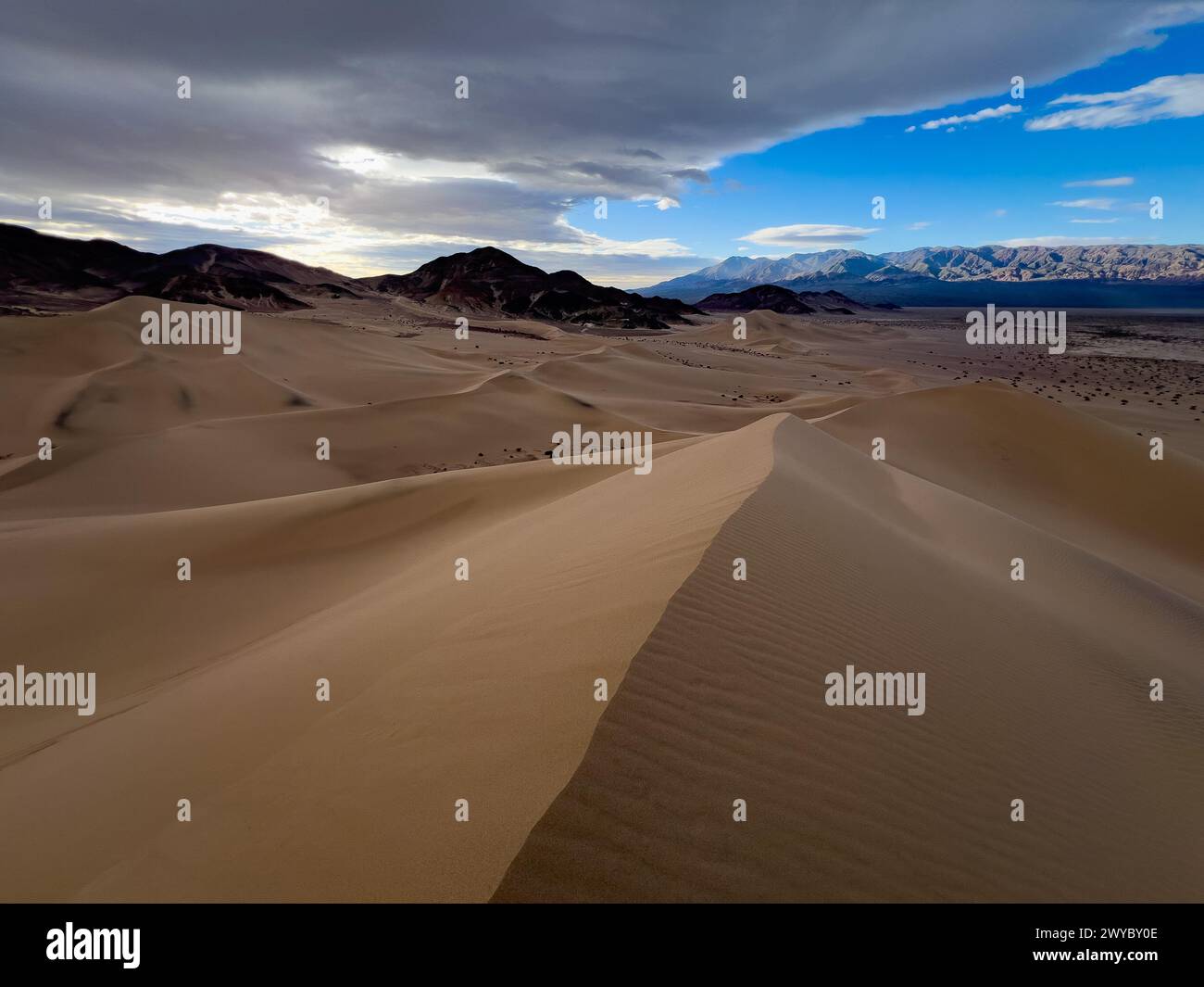 Le spettacolari dune di sabbia di Ibex nel Death Valley National Park, California, USA Foto Stock