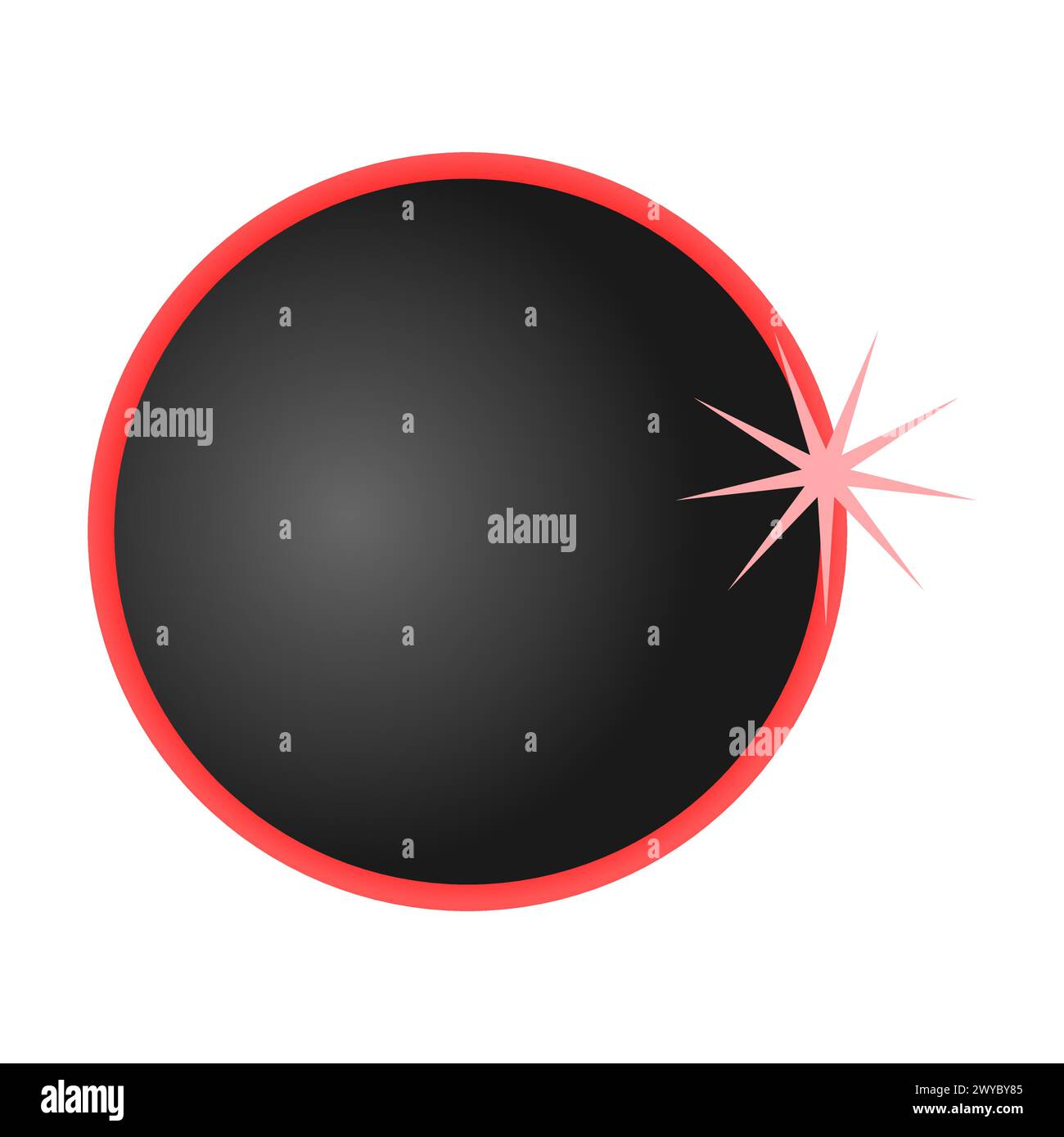 Illustrazione vettoriale dell'eclissi solare 2024. Illustrazione Vettoriale