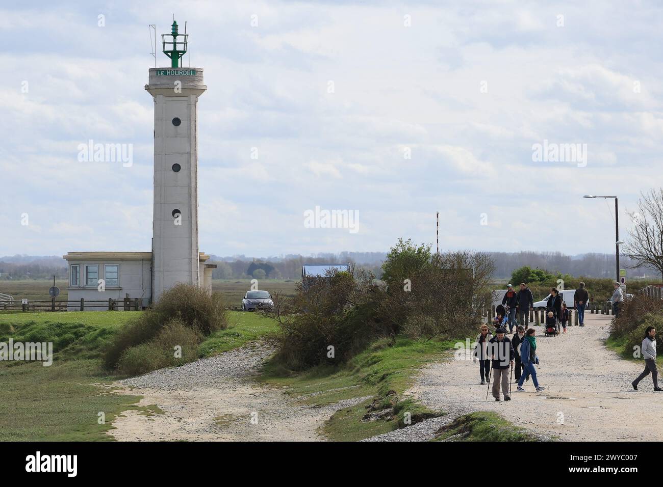 Le Hourdel, Francia. 5 aprile 2024. © PHOTOPQR/LE COURRIER PICARD/Fred HASLIN ; le Hourdel ; 05/04/2024 ; 05/04/24 debutto de la saison estivale sur la cote picarde le Hourdel Photo Fred Haslin Francia, aprile 2024 inizio della stagione turistica sulla costa, in Piccardia crediti: MAXPPP/Alamy Live News Foto Stock