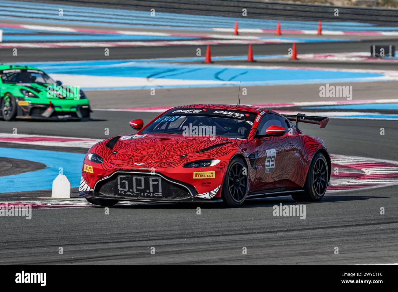 39 DETOUT Baudouin (fra), TBA, GPA Racing, Aston Martin Vantage AMR GT4 Evo, azione durante il primo round della 2024 GT4 European Series motorizzata da Rafa Racing Club sul circuito Paul Ricard, dal 5 al 7 aprile 2024 a le Castellet, Francia - Photo Marc de Mattia/DPPI credito: media DPPI/Alamy Live News Foto Stock