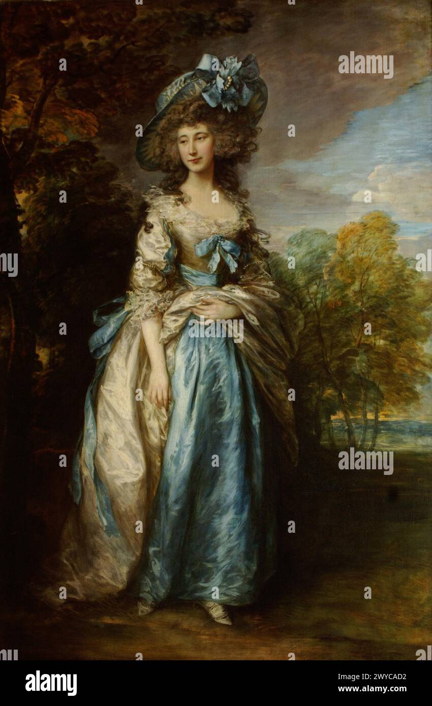 Ritratto di Sophia Charlotte Digby, Lady Sheffield, (c. 1785–86), Waddesdon Manor Thomas Gainsborough Foto Stock