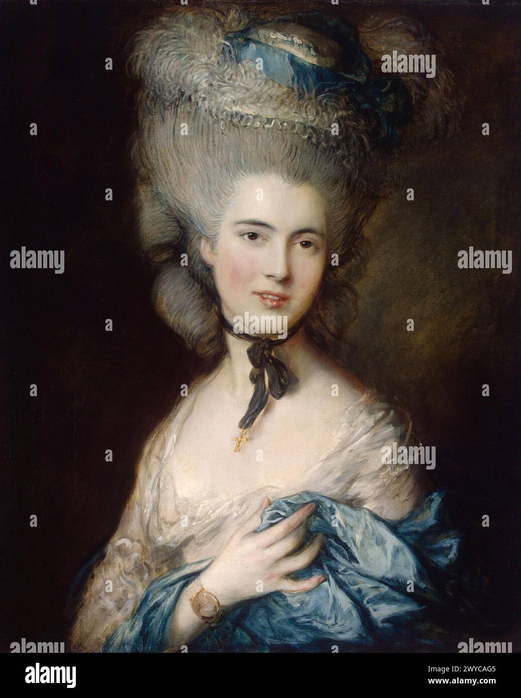Lady in Blue (c. 1780), Hermitage Museum Thomas Gainsborough Foto Stock