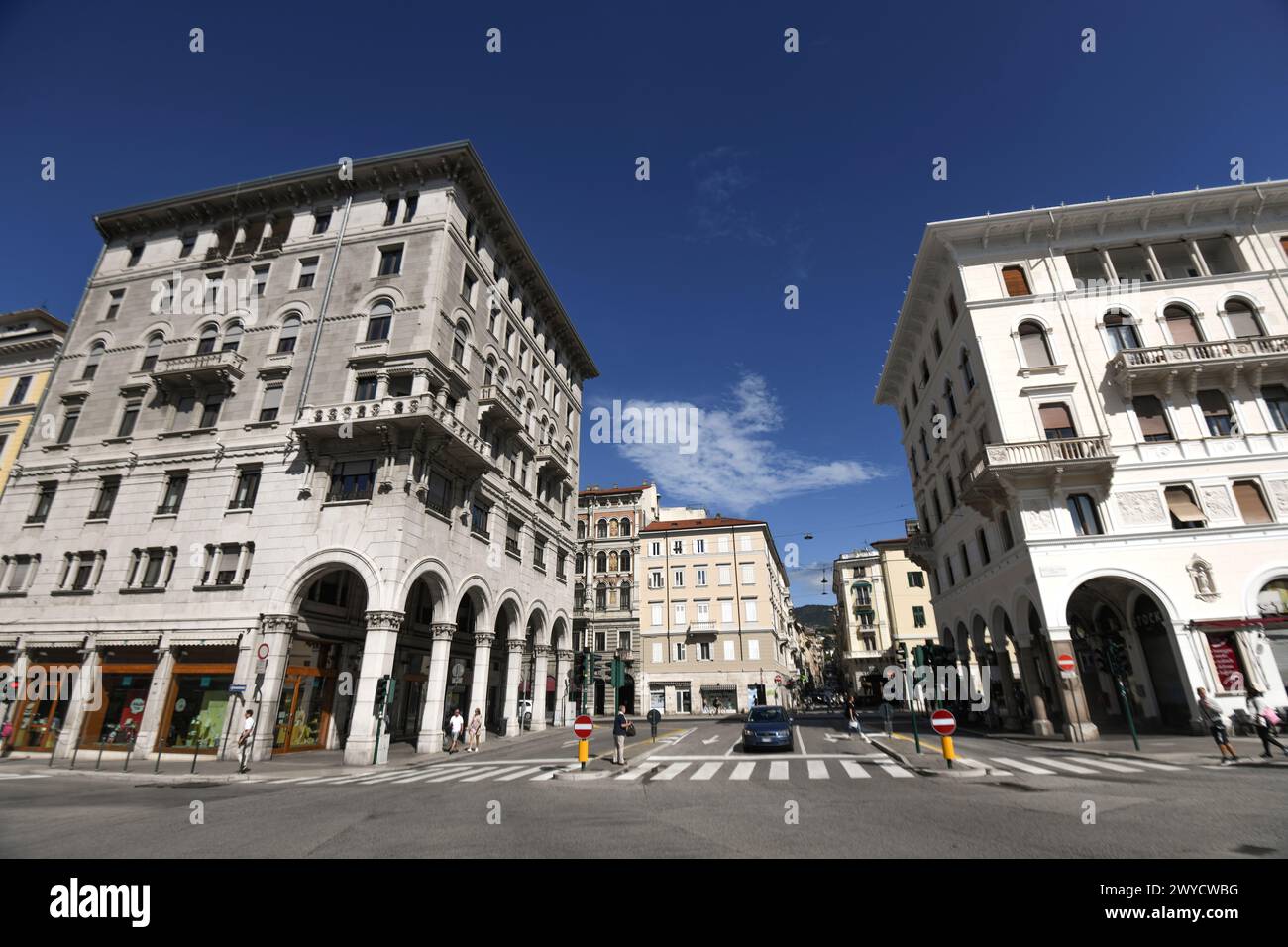 Trieste: Piazza Carlo Goldoni. Italia Foto Stock