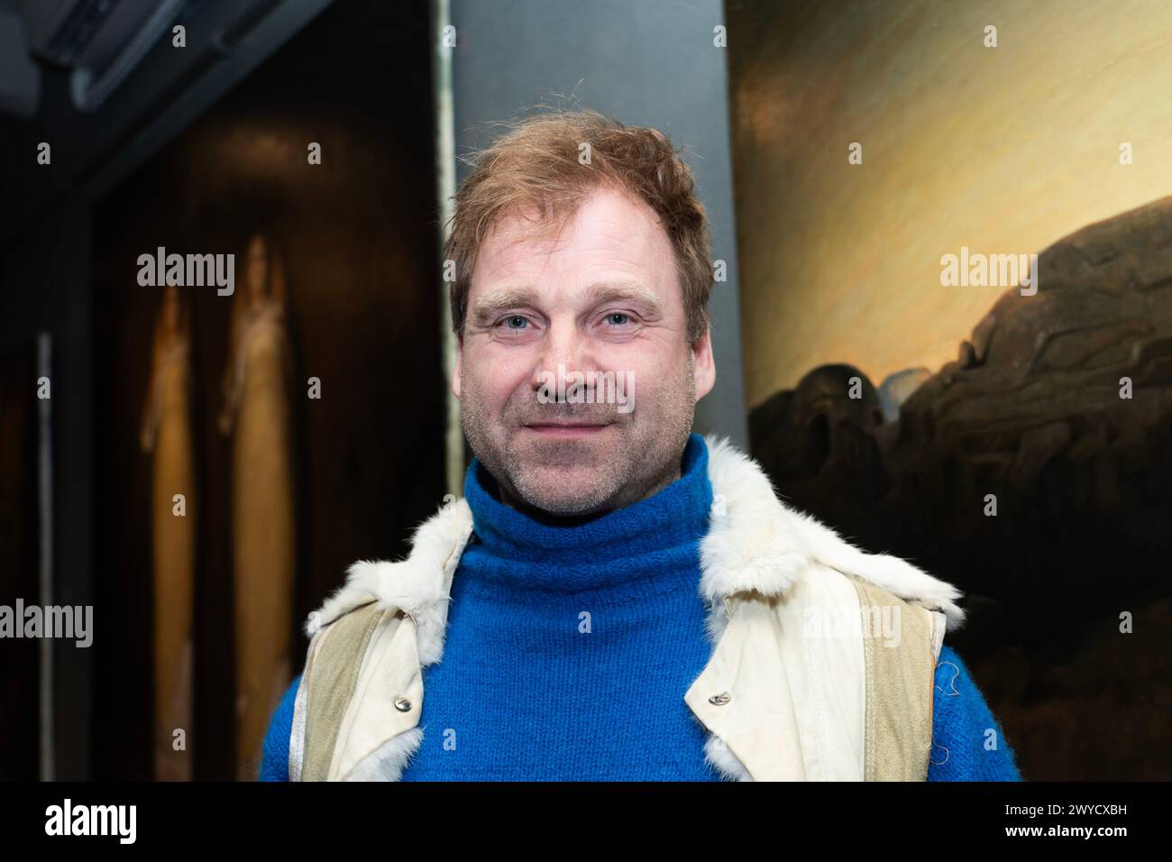 Indirizzo 20240405. L'artista Vebjorn Sand sarà presente quando il Museo Nerdrum aprirà a Stavern il venerdì sera. ODD Nerdrum ottiene il suo museo per la prima volta, dopo oltre mezzo secolo di attività come pittore. Foto: Terje Bendiksby / NTB Foto Stock