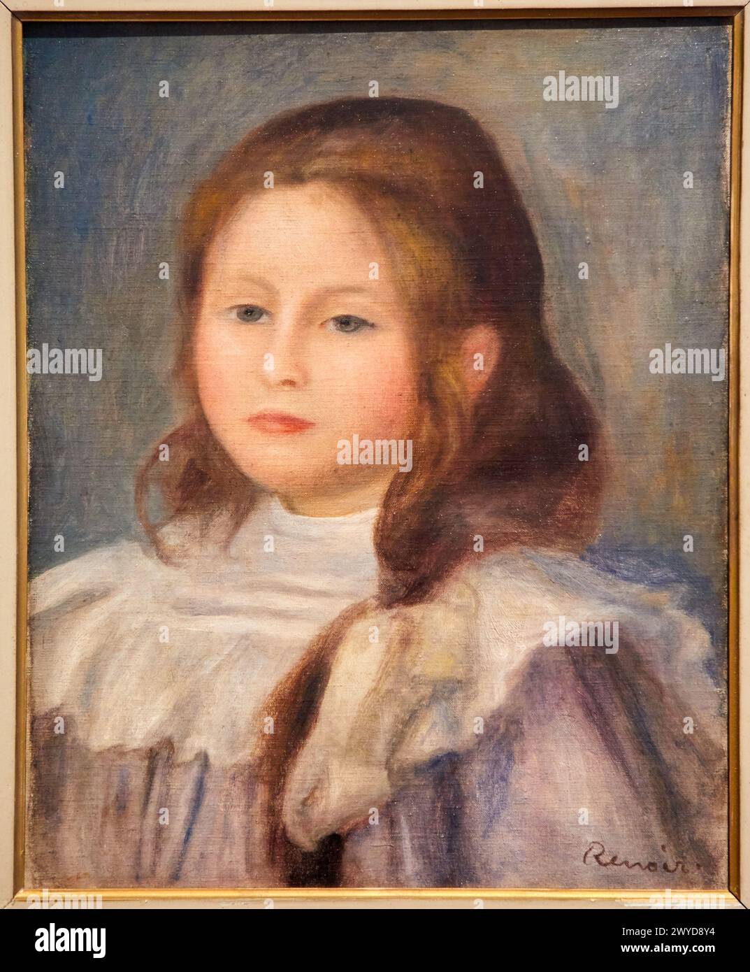 Portrait d'enfant, 1910-1912, Pierre Auguste Renoir, Musée d'Art moderne, Troyes, regione Champagne-Ardenne, dipartimento Aube, Francia, Europa. Foto Stock