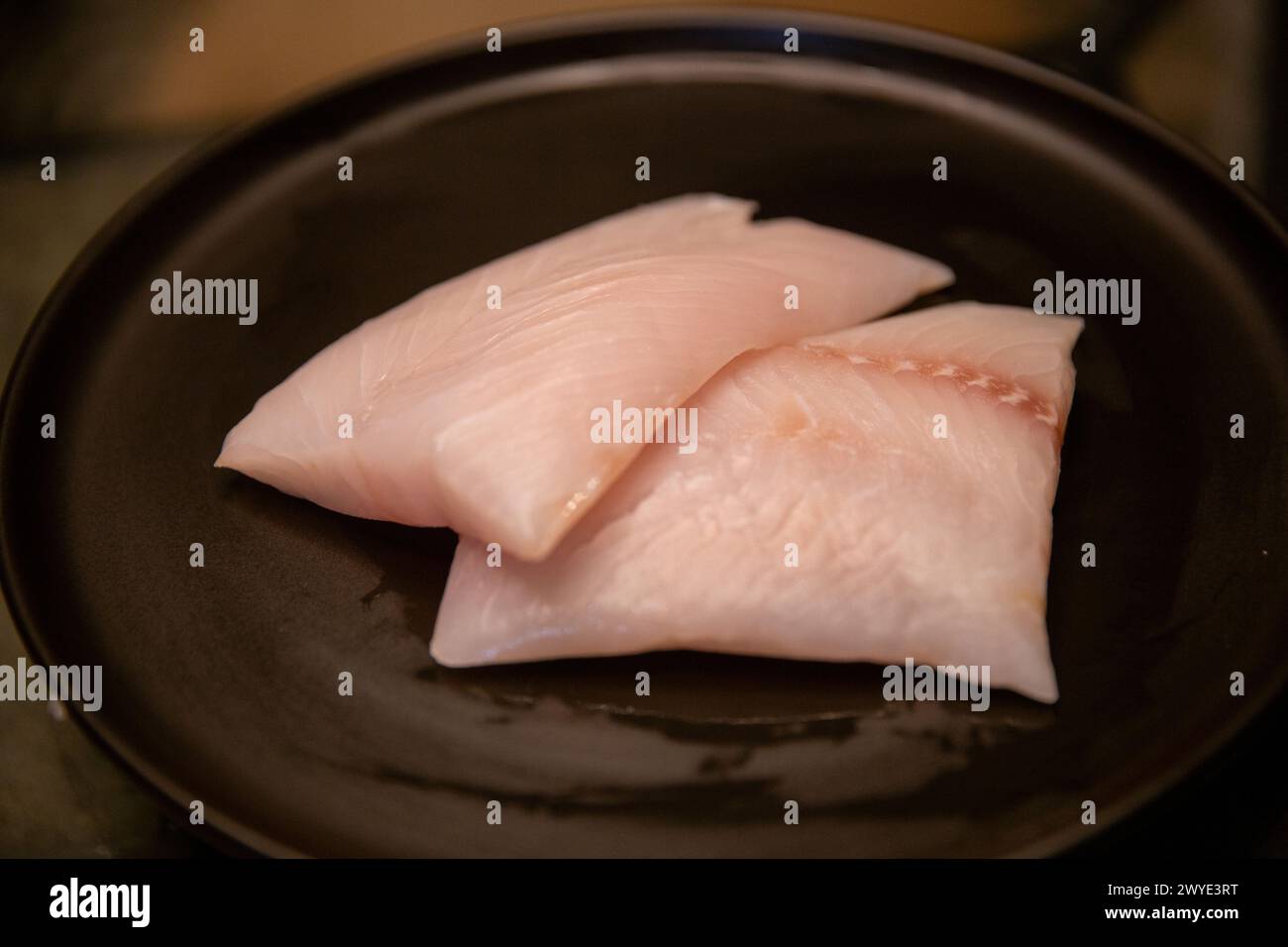 Filetti Red Snapper grezzi non stagionati Foto Stock