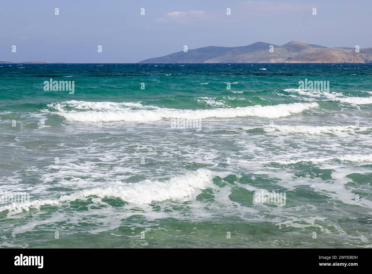 Spiaggia di Marmari con acque color smeraldo, la migliore spiaggia di Kos. Dodecaneso, Grecia Foto Stock
