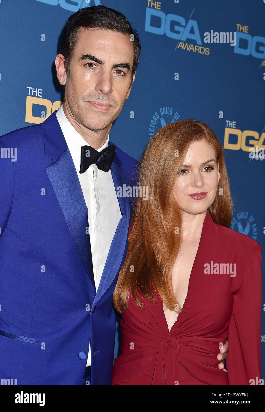 Sacha Baron Cohen e Isla Fisher si separarono DA HOLLYWOOD, CA - FEBBRAIO 2: Sacha Baron Cohen L e Isla Fisher partecipano al 71° Annual Directors Guild of America Awards al Ray Dolby Ballroom all'Hollywood & Highland Center il 2 febbraio 2019 a Hollywood, California. CAP/ROT/TM TM/ROT/ Hollywood CA USA Copyright: XTonyxMichaels/ROT/CapitalxPicategx Foto Stock
