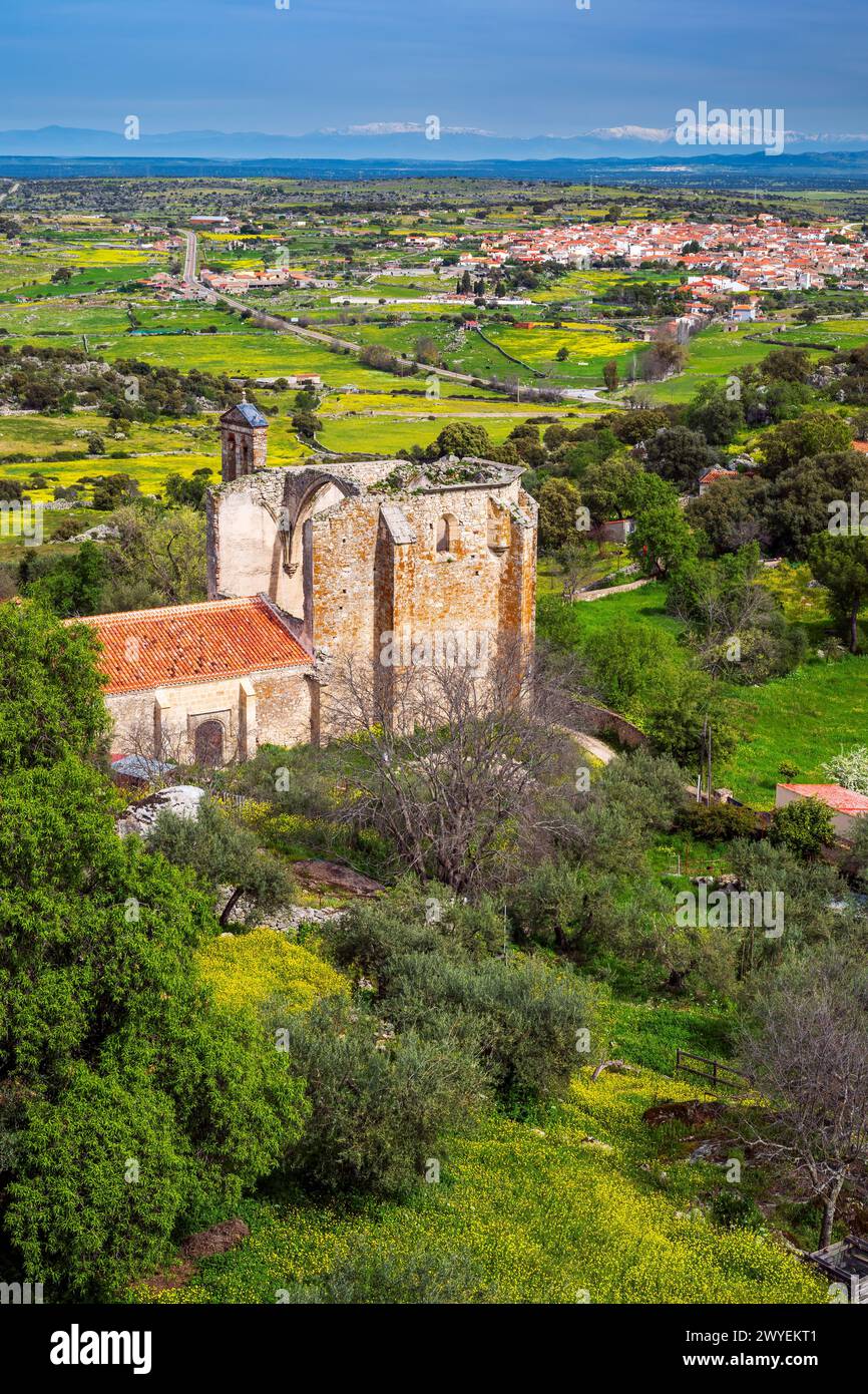 Chiesa in rovina di Santo Domingo, Trujillo, Estremadura, Spagna Foto Stock