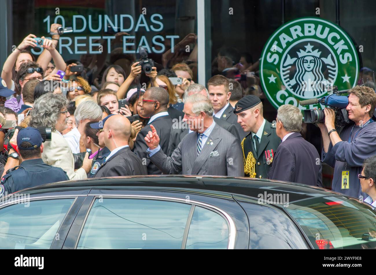 Principe Carlo, Royalty britannico, visita a Toronto City, Canada, 22 maggio 2012 Foto Stock