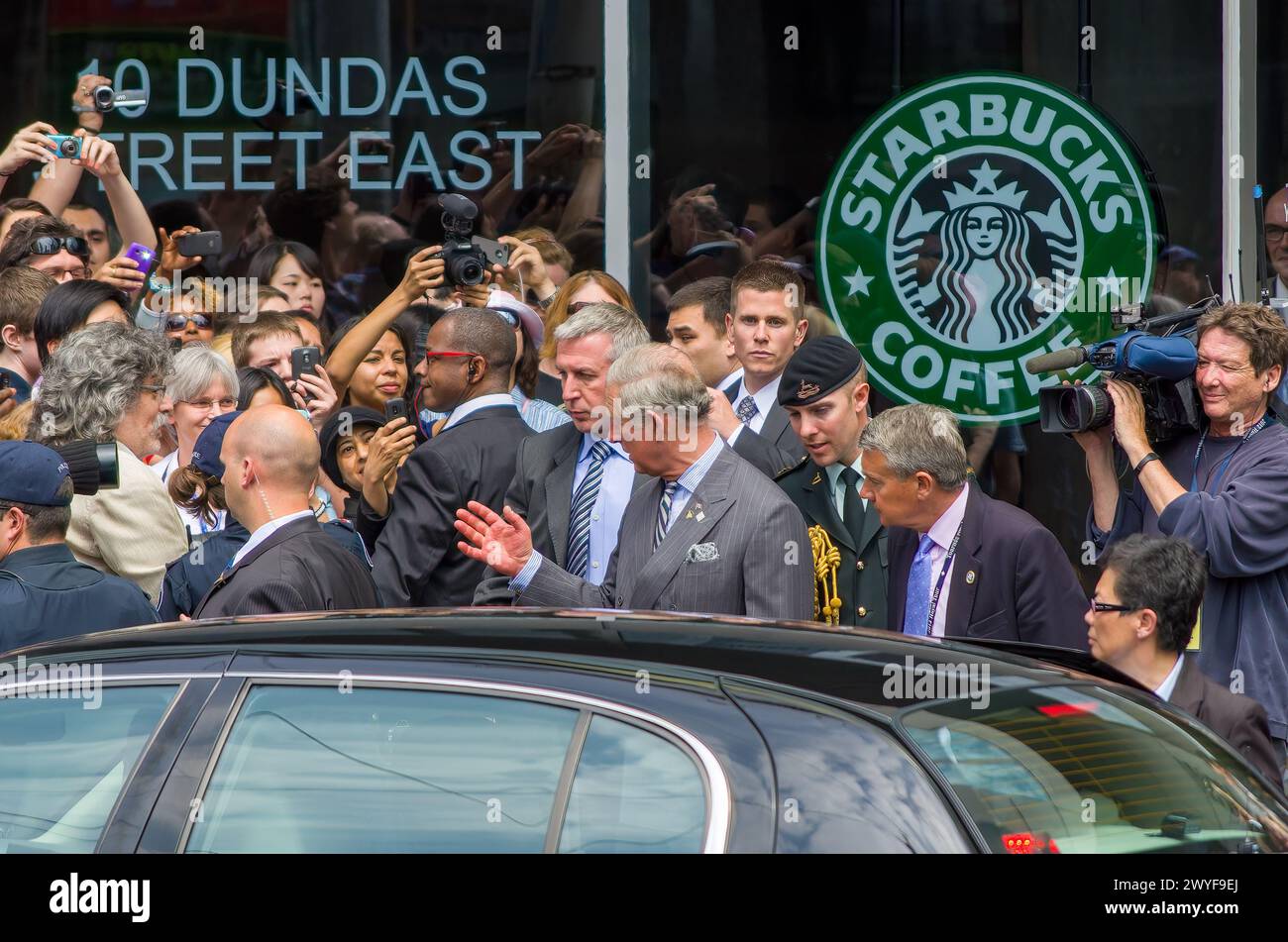 Principe Carlo, Royalty britannico, visita a Toronto City, Canada, 22 maggio 2012 Foto Stock