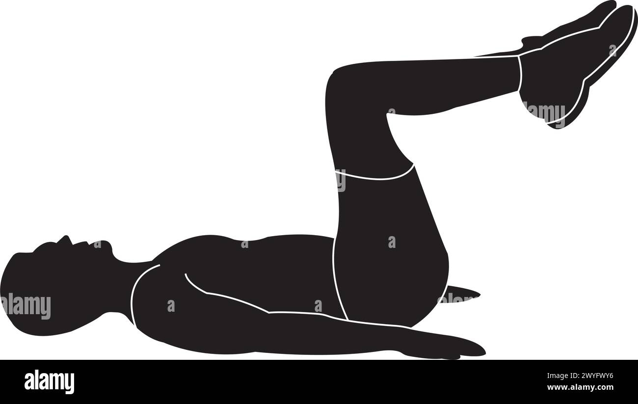 Icona sit-up illustrazione vettoriale simbolo design Illustrazione Vettoriale