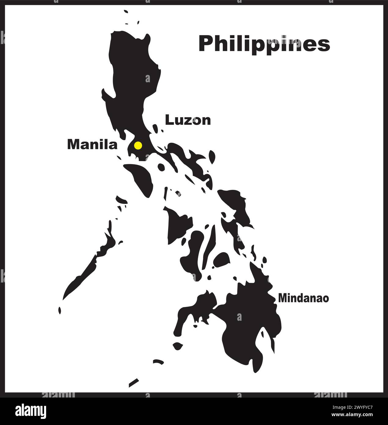 Illustrazione vettoriale icona mappa Filippine Illustrazione Vettoriale