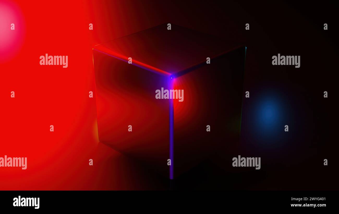 Elemento luce arcobaleno. Rendering 3d generato dal computer Foto Stock