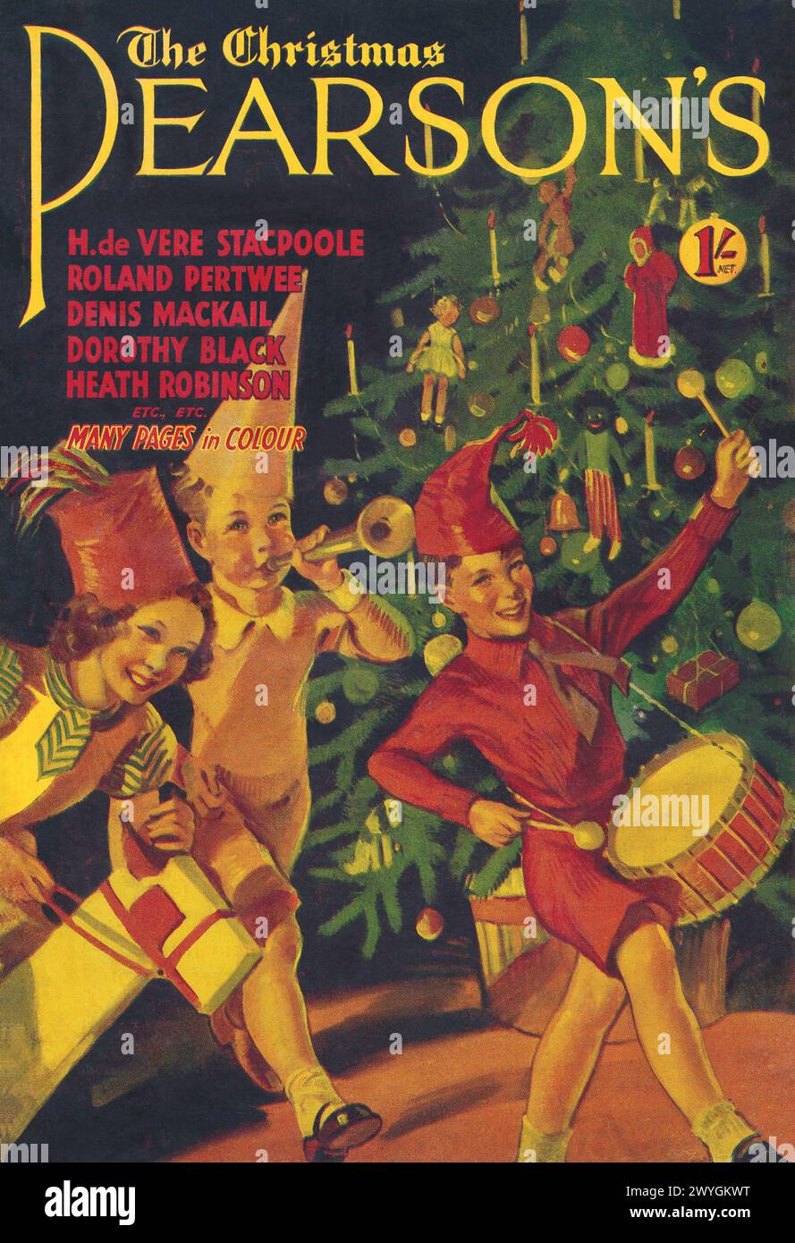 Copertina vintage dell'edizione natalizia di Pearson's Magazine per il 1933. Foto Stock