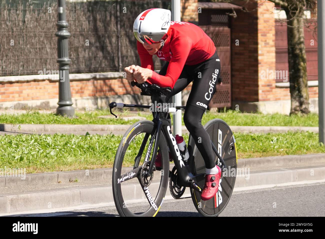 LASTRA Jonathan durante l'Itzulia Basque Country 2024, evento ciclistico, tappa 1 Irun - Irun, cronometro individuale il 1° aprile 2024 a Irun, Spagna - foto Laurent Lairys / DPPI Foto Stock