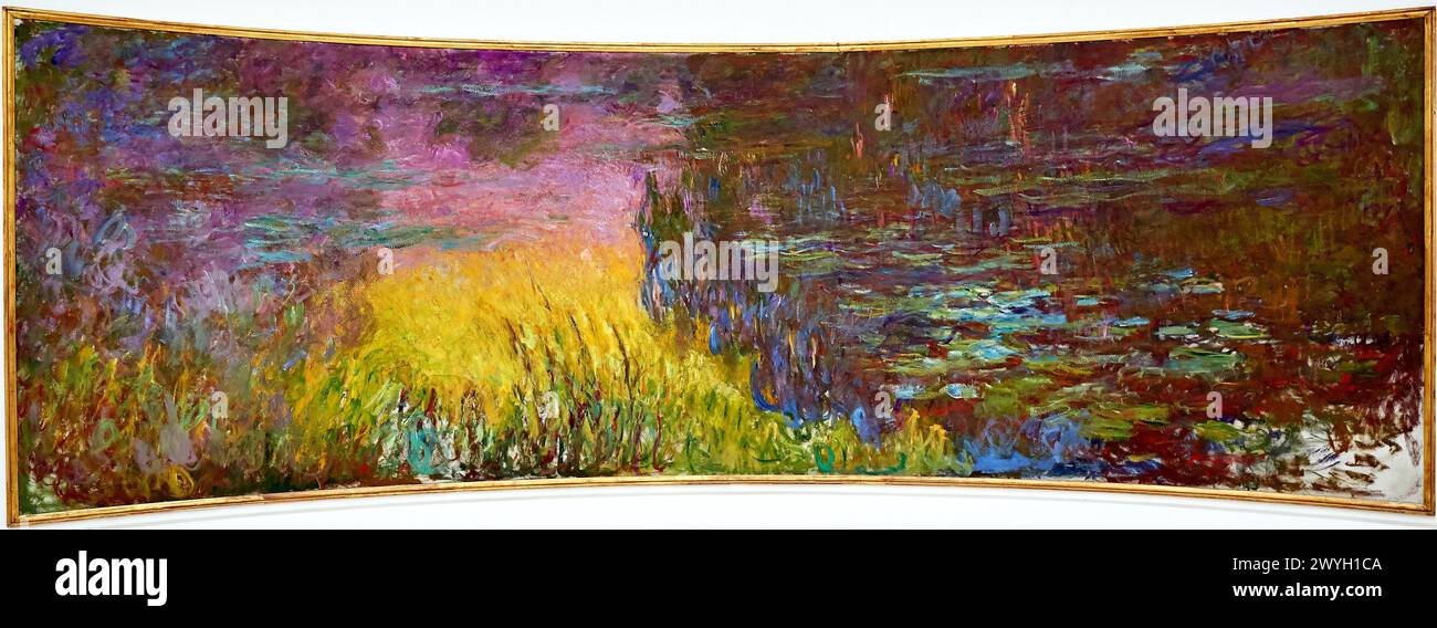 Ninfee serie Nympheas dipinte da Claude Monet, Museo dell'Orangerie, Tuileries, Parigi, Francia. Foto Stock