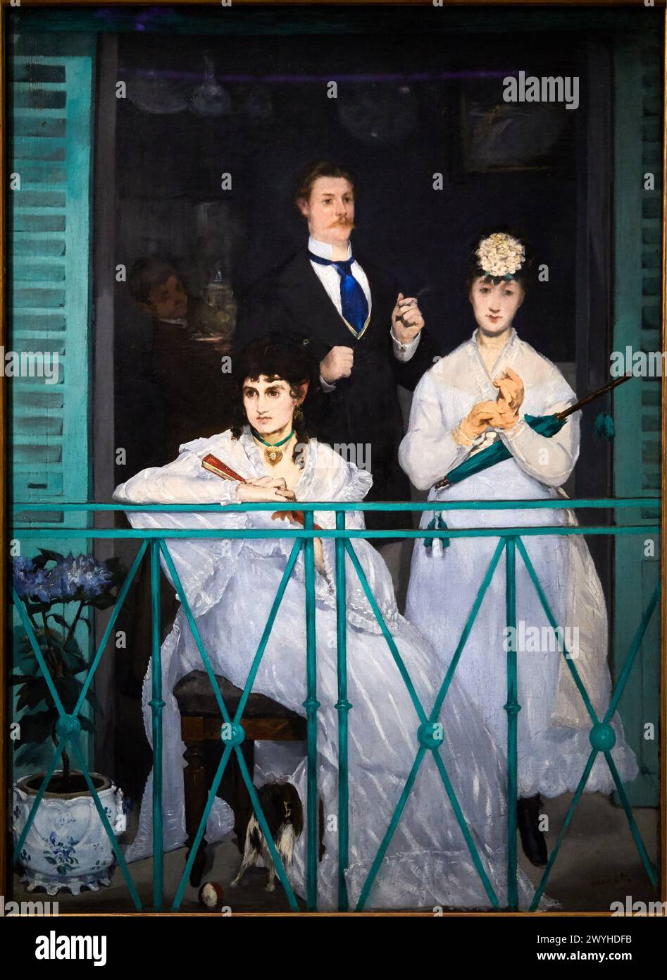 "Le Balcon", 1868-1869, Édouard Manet, Musée d'Orsay, Parigi, Francia, Europa. Foto Stock