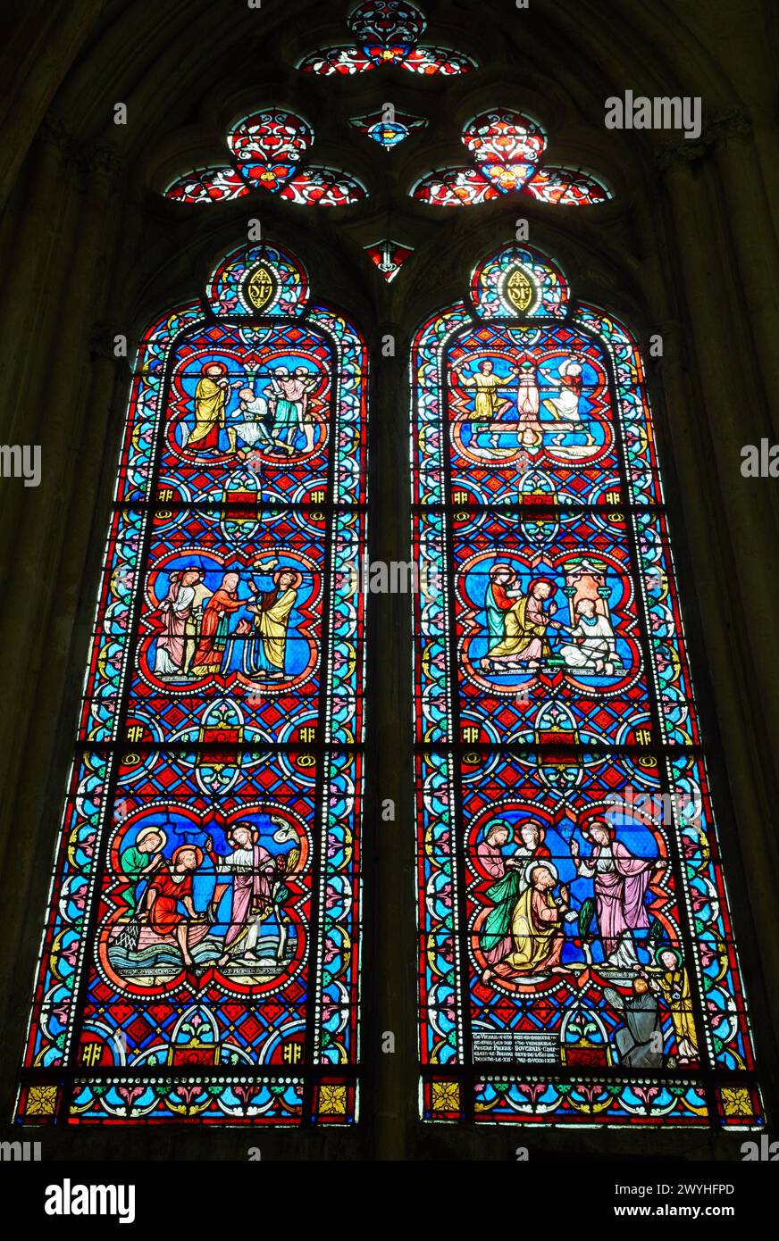 Abbaye Saint-Germain, Auxerre, Yonne, Borgogna, Borgogna, Francia, Europa. Foto Stock