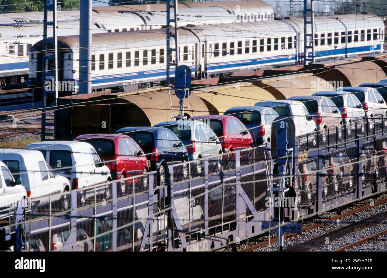 Trasporto ferroviario. Foto Stock
