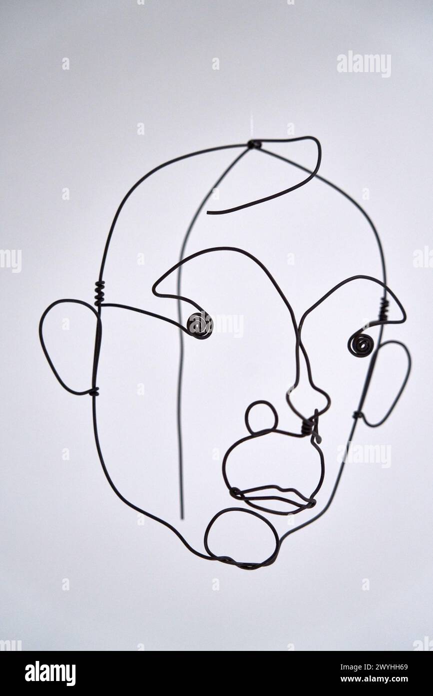 Ritratto di Joan Miró, c.1930, Alexander Calder (1898-1976). Foto Stock