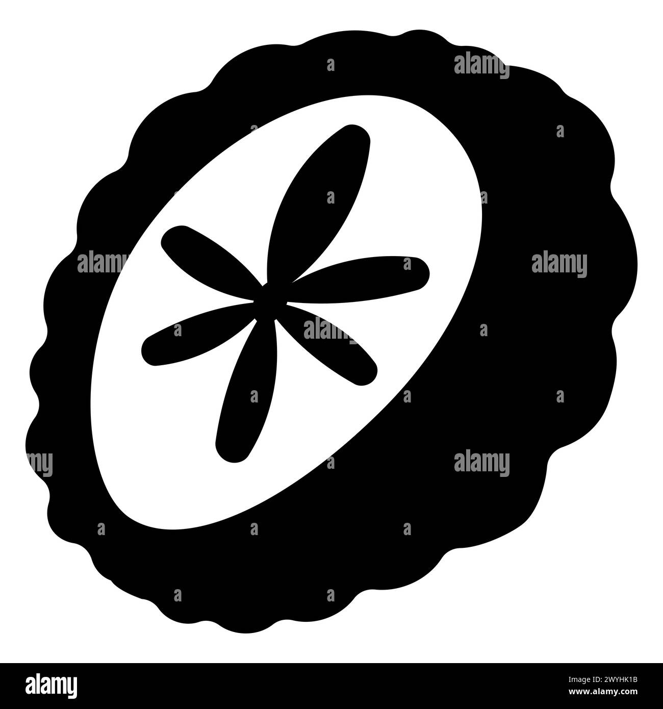 Icona cinese della Mooncake. silhouette bianca e nera. Una pasticceria asiatica tradizionalmente consumata durante il Festival di metà autunno insieme al tè cinese. dood. linea Illustrazione Vettoriale