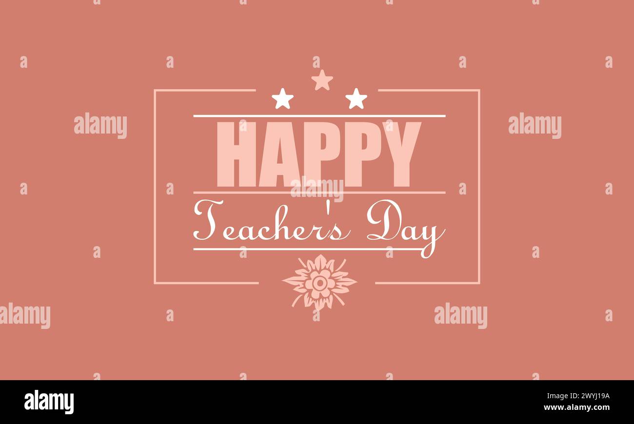 Happy Teachers Day Tribute Inspiring Text Designs Illustrazione Vettoriale