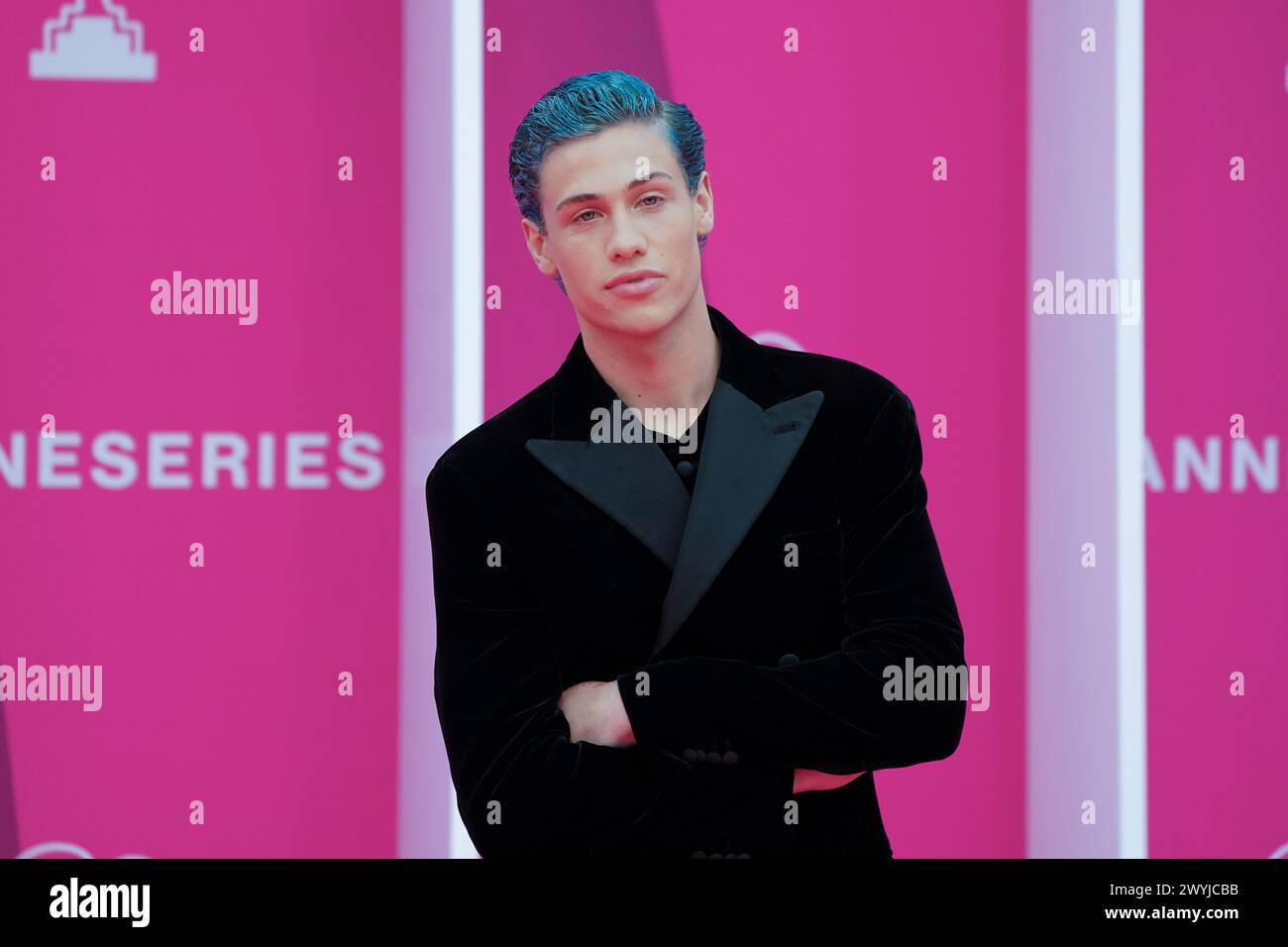 Cannes, Francia. 6 aprile 2024. CANNES, FRANCIA - 06 APRILE: Matteo partecipa al Pink Carpet durante il 7° Canneseries International Festival il 5 aprile 2024 a Cannes, Francia Foto Stock