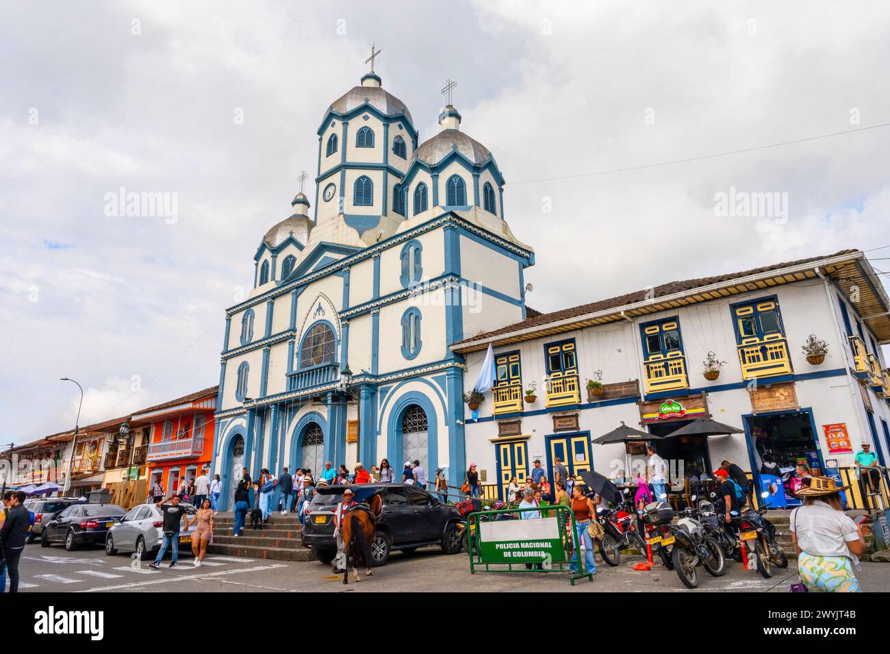 Colombia, distretto di Quindio, Filandia, chiesa di Inmacula concecpion Foto Stock