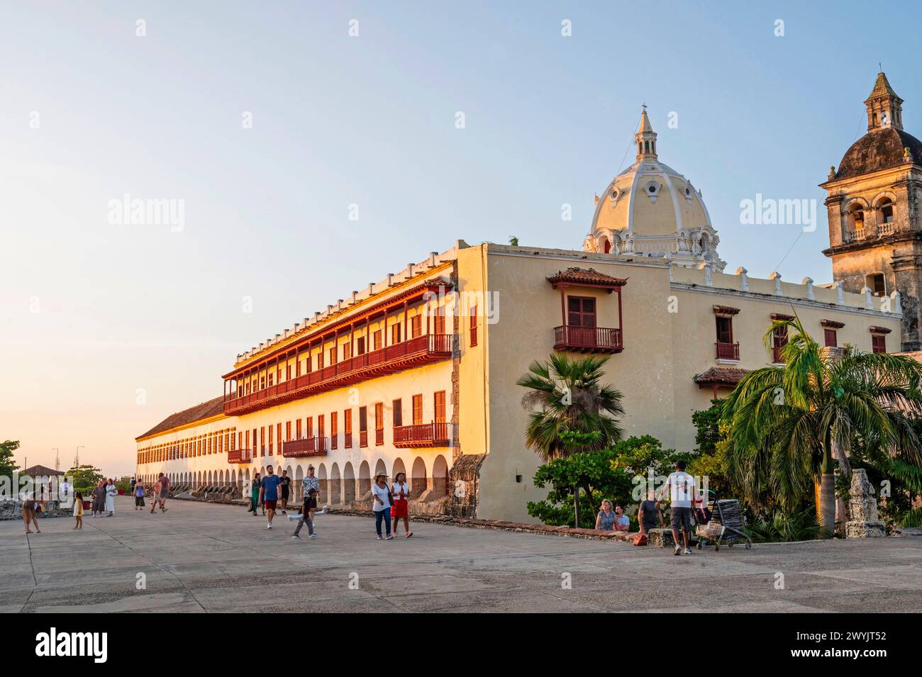 Colombia, quartiere di Bolivar, sito Patrimonio dell'Umanità dell'UNESCO, quartiere storico, vecchia città, vista sui bastioni Foto Stock