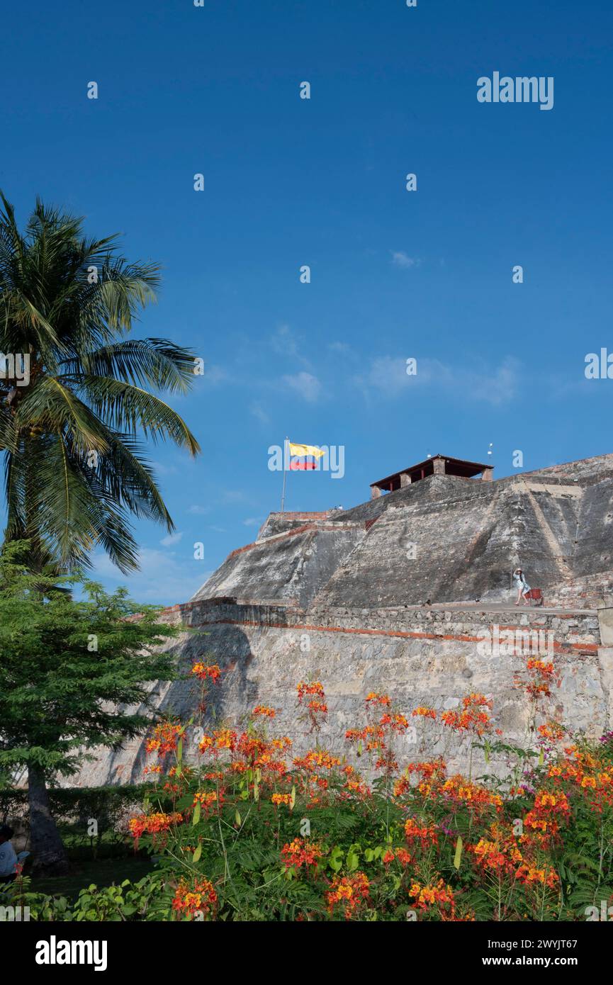 Colombia, quartiere di Bolivar, sito patrimonio dell'umanità dell'UNESCO, forte San Felipe Foto Stock