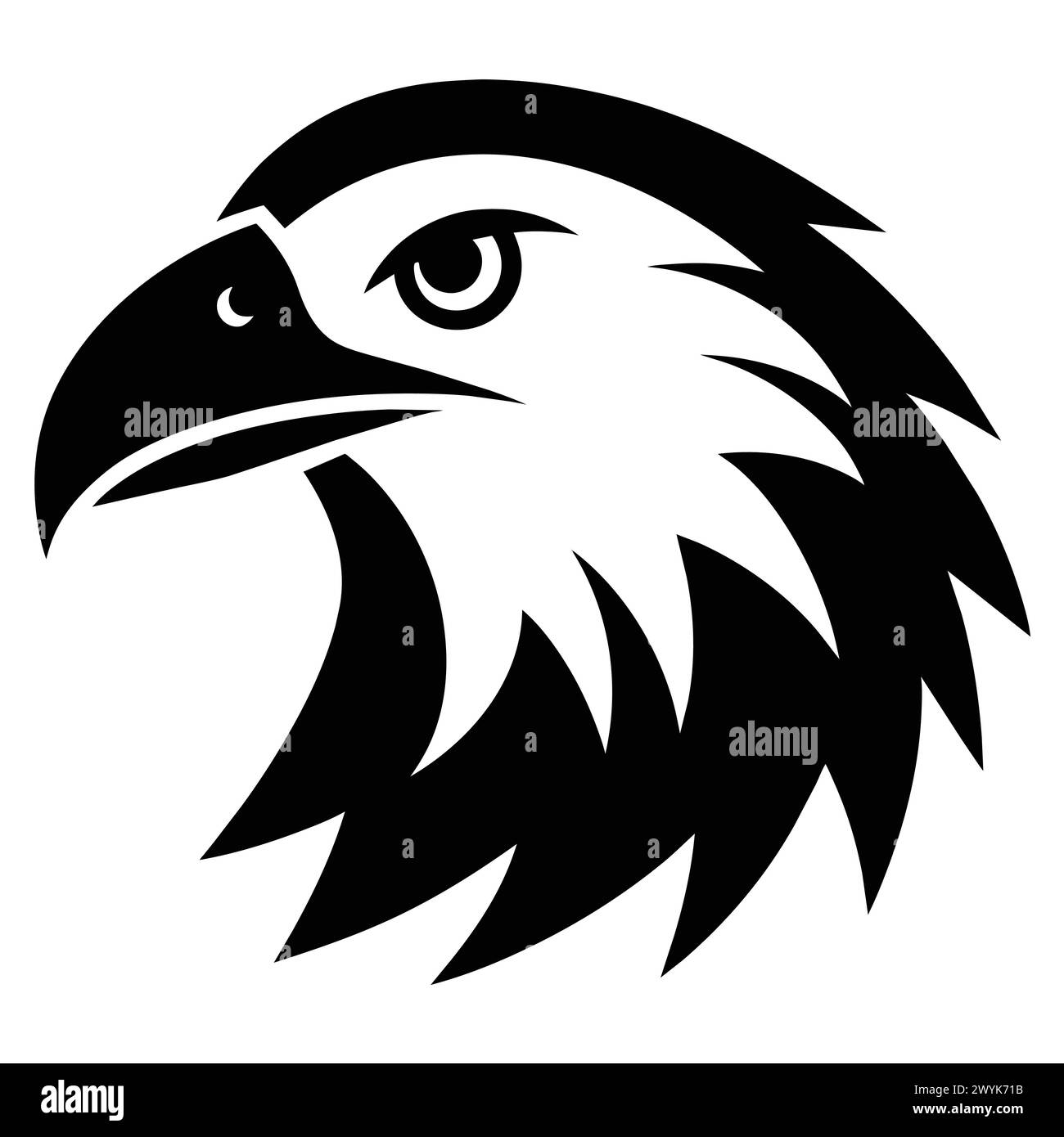 Eagle Vector, illustrazione su sfondo bianco Illustrazione Vettoriale